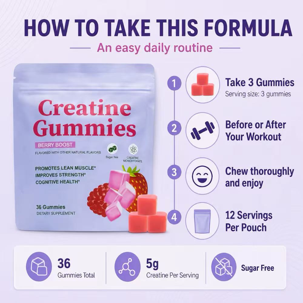 Creatina en gominolas – 36 unidades